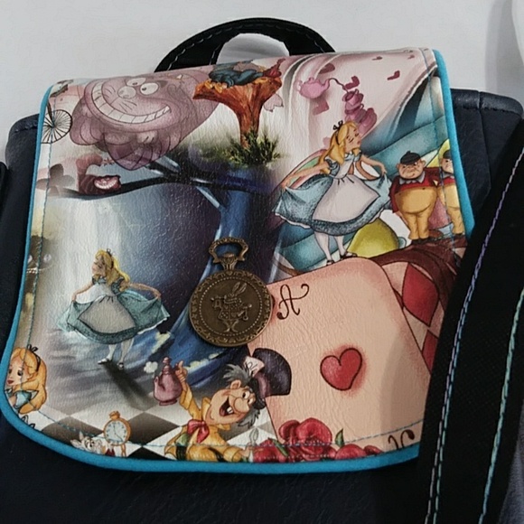 Alice In Wonderland Colorful Patterned Crossbody Bag *EUC* - Picture 5 of 9